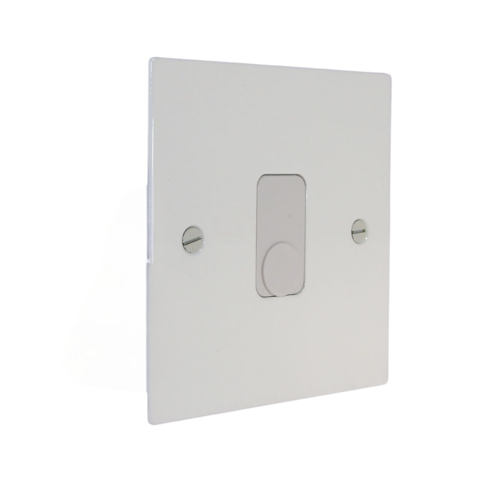 Gloss White Metal Flat Plate Single Flex Outlet White