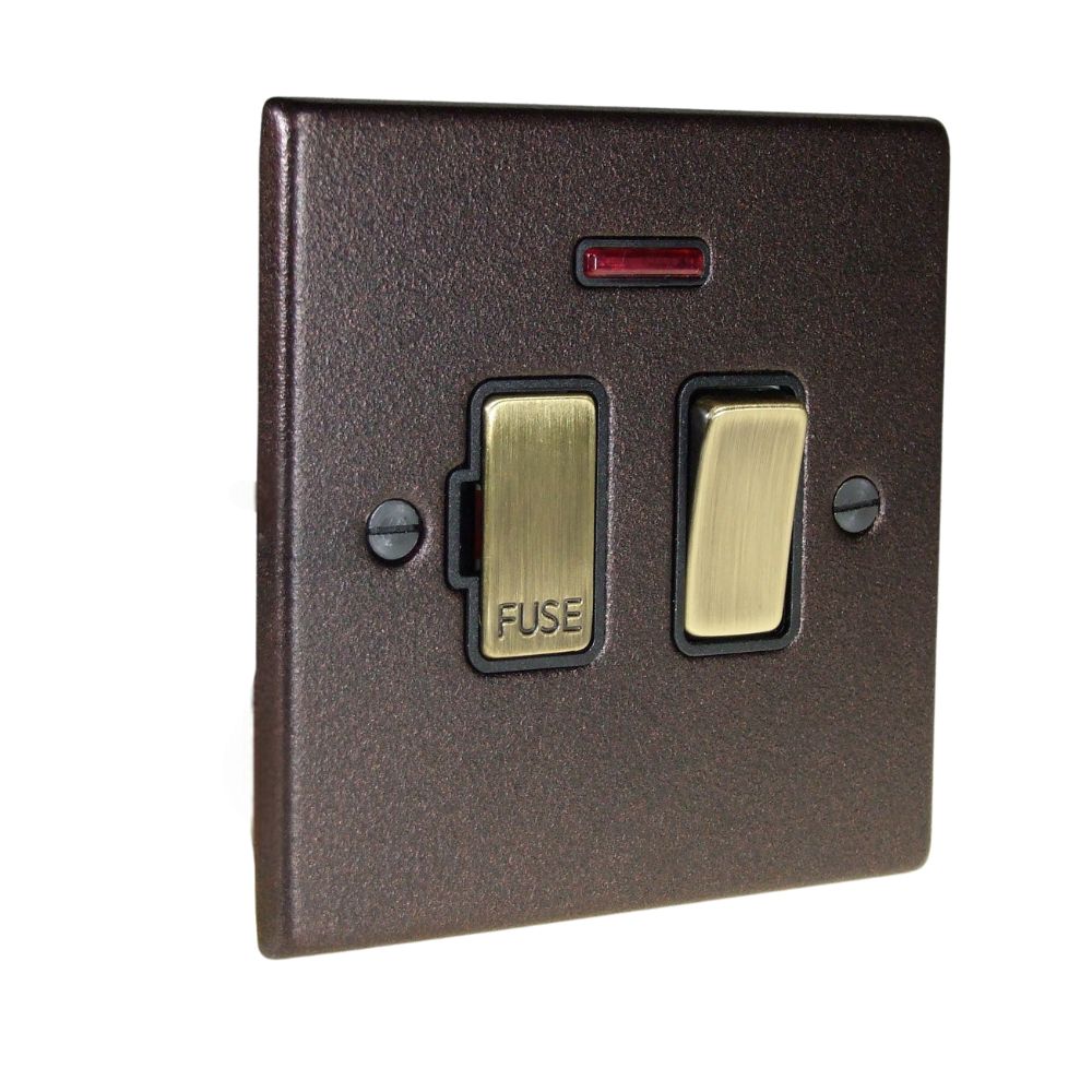 Accord Copper Bronze 1-Gang 13-Amp Switch Fuse Spur with Neon