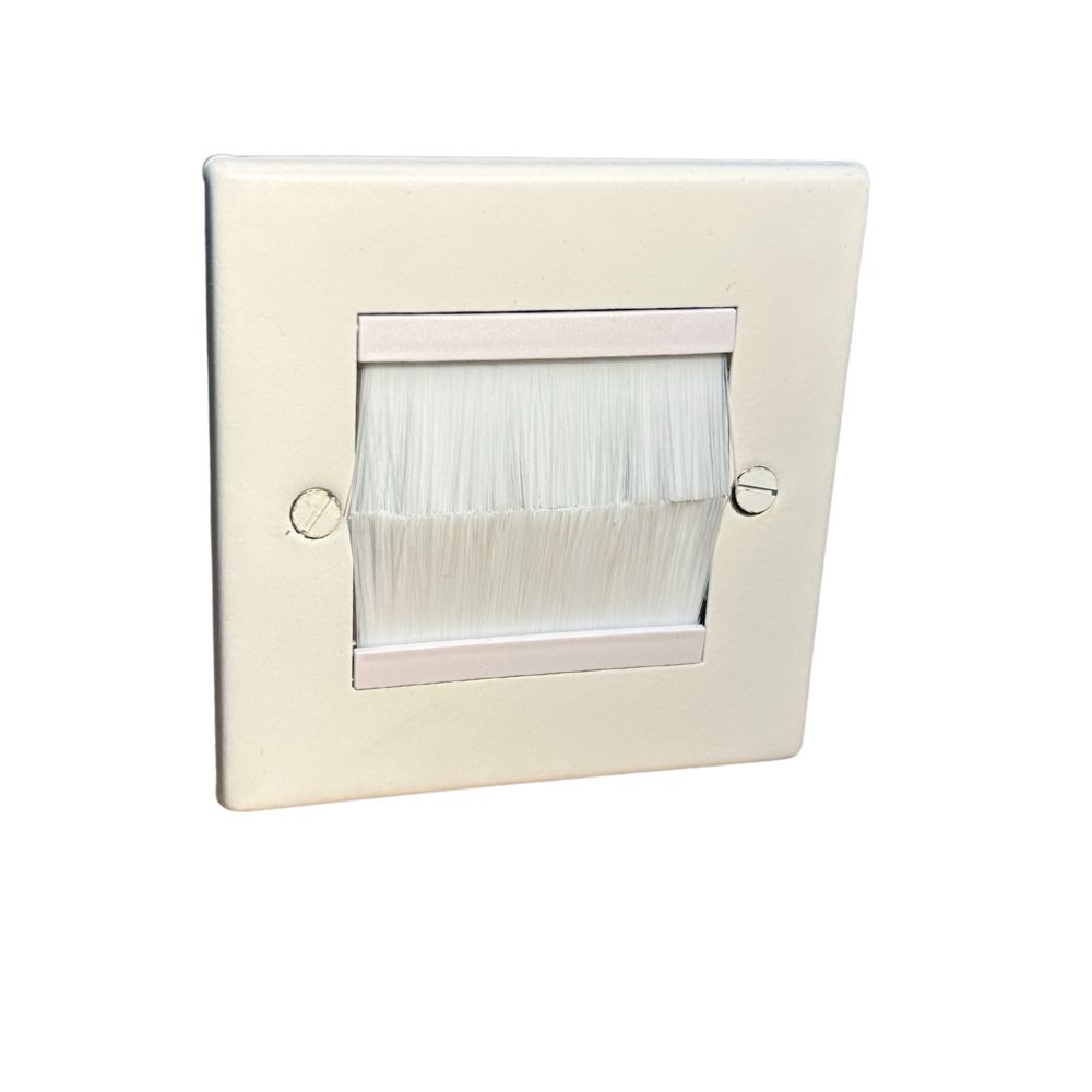 Matt White Raised Metal Double White Brush Plate