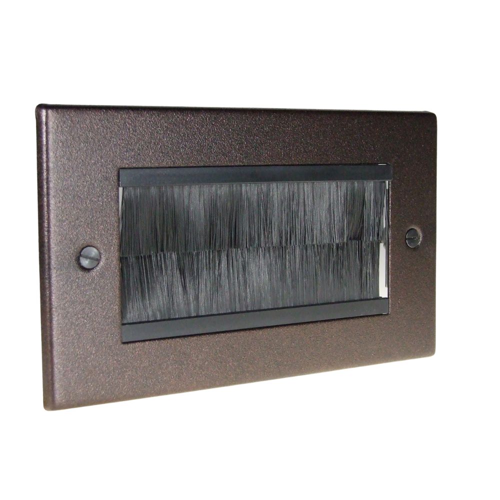 Copper Bronze Raised Metal Twin Black Brush Plate