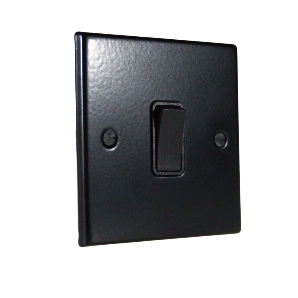 Accord Matt Black 1G Black Rocker Switch