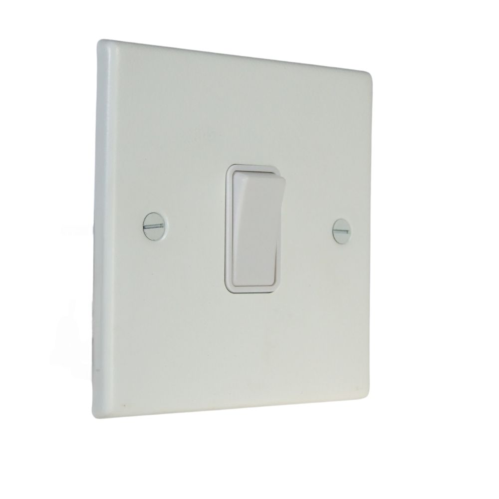 Accord Matt White 1G White Rocker Switch