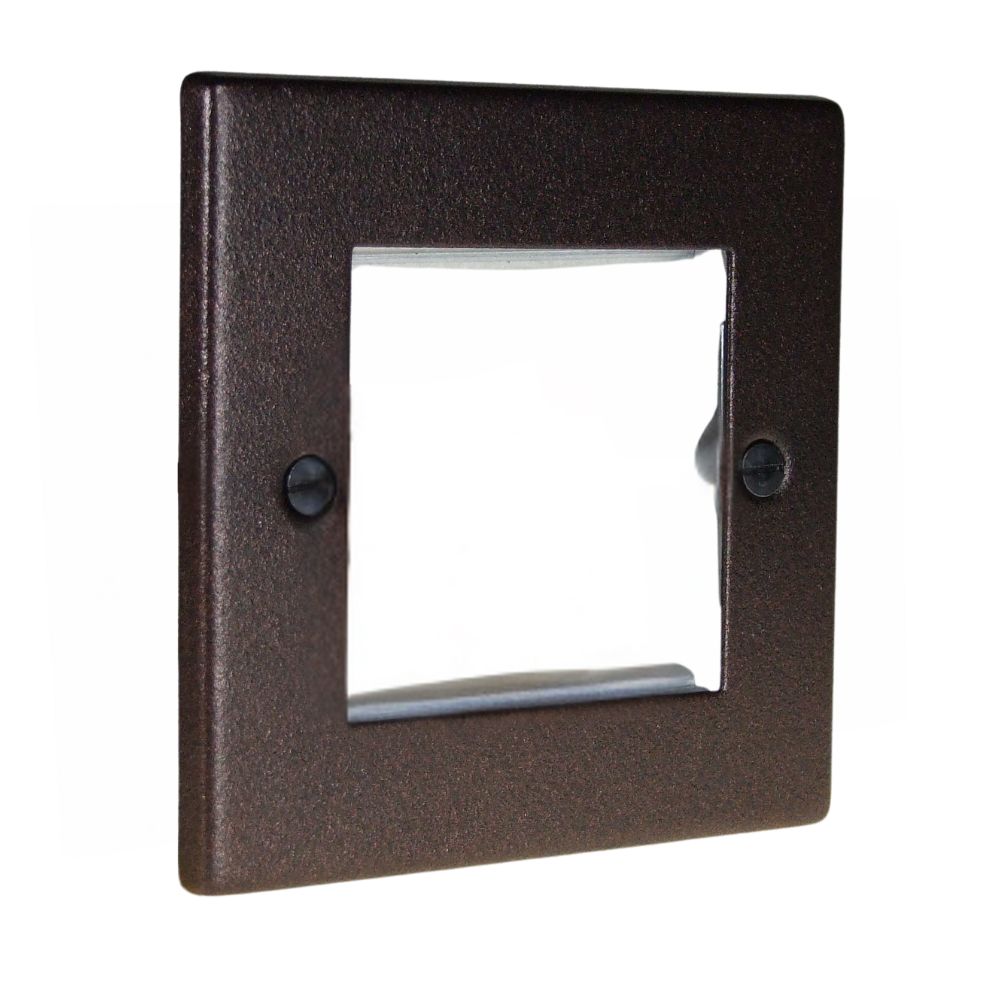 Copper Bronze Raised Metal 2 Module Euro Plate