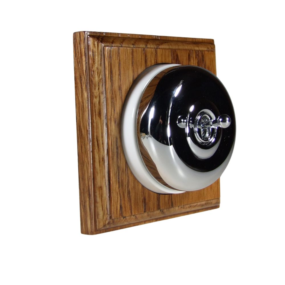 Asbury 1- Gang 2- Way Chrome Dome Switch