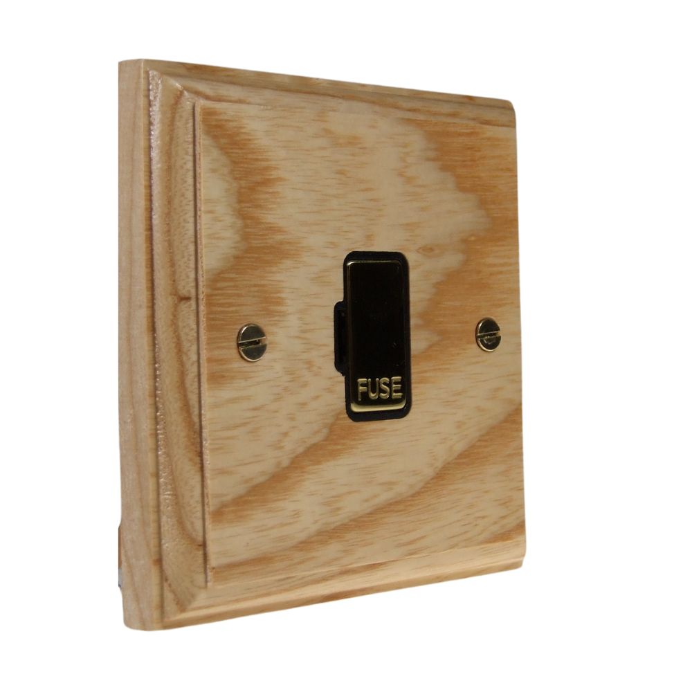 Classic Ash UnSwitched Fuse Spur Polished Brass and Black