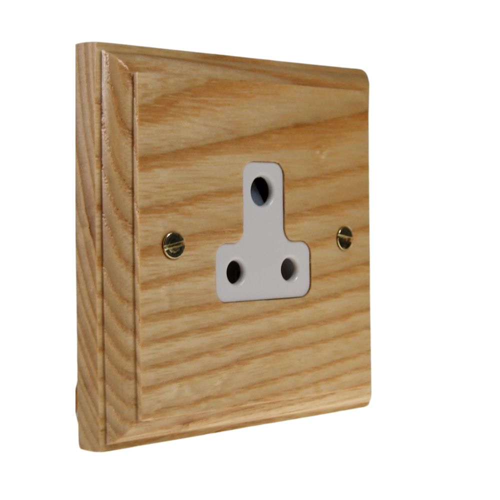 Classic Ash UnSwitched 5A Socket White