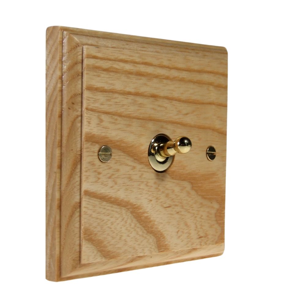 Classic Ash Single Intermediate Light Switch Polished Brass Toggle