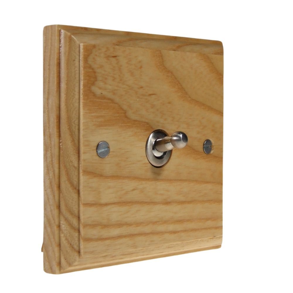 Classic Ash Single Light Switch Satin Stainless Toggle