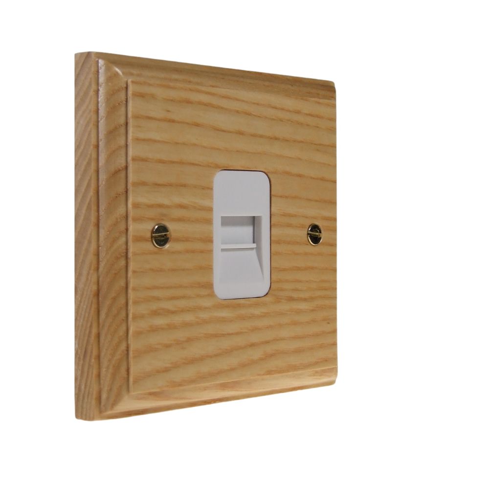 Classic Ash Single Telephone Master Socket White