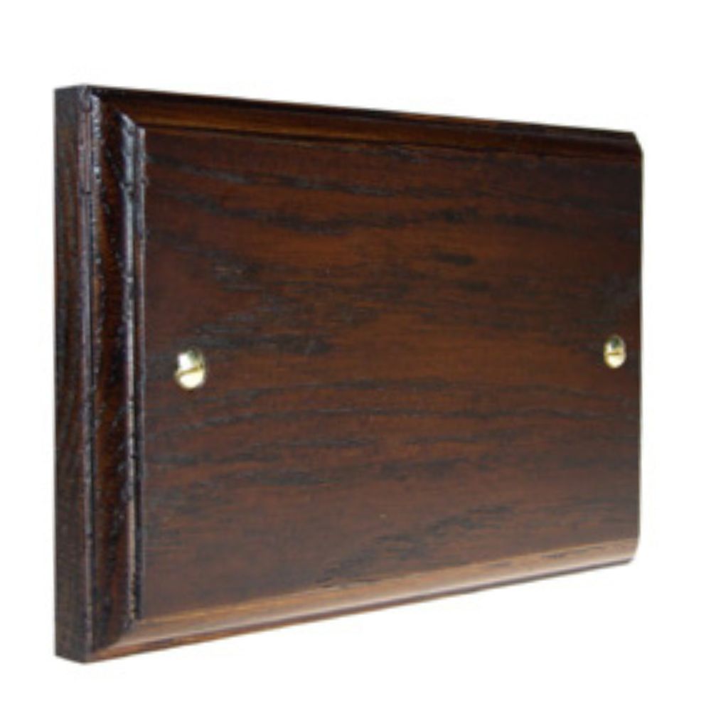 Classic Dark Oak Twin Blank Plate