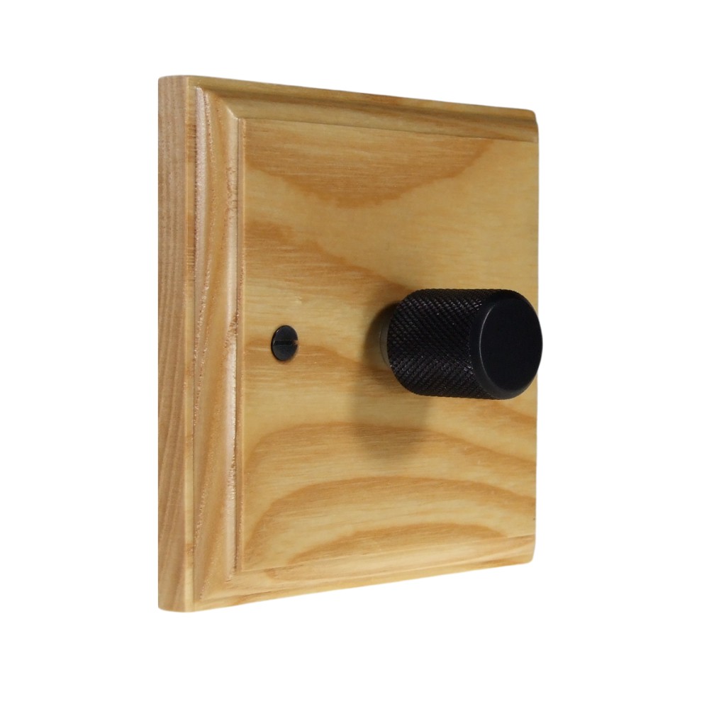 Classic Ash Single Fan Control Dimmer Retro Black Caps