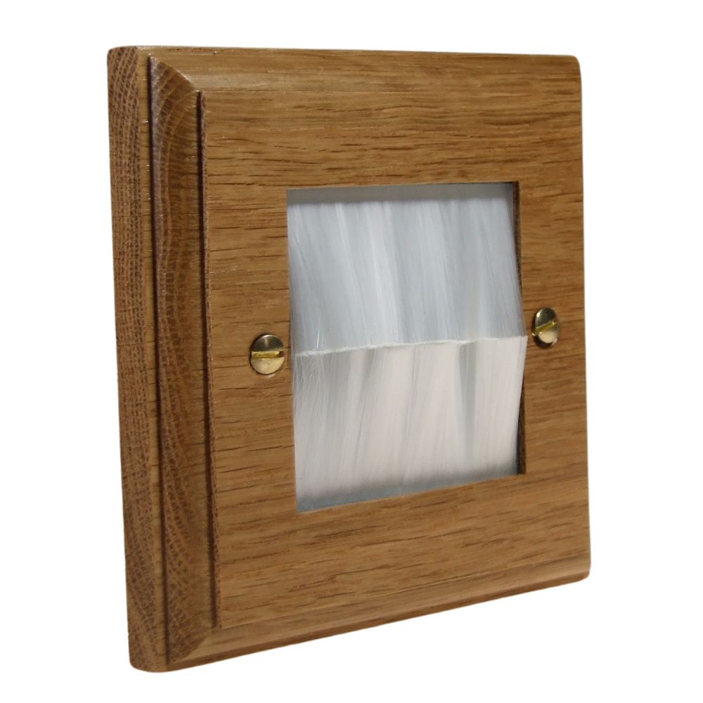 Classic Oak Double Brush Plate White