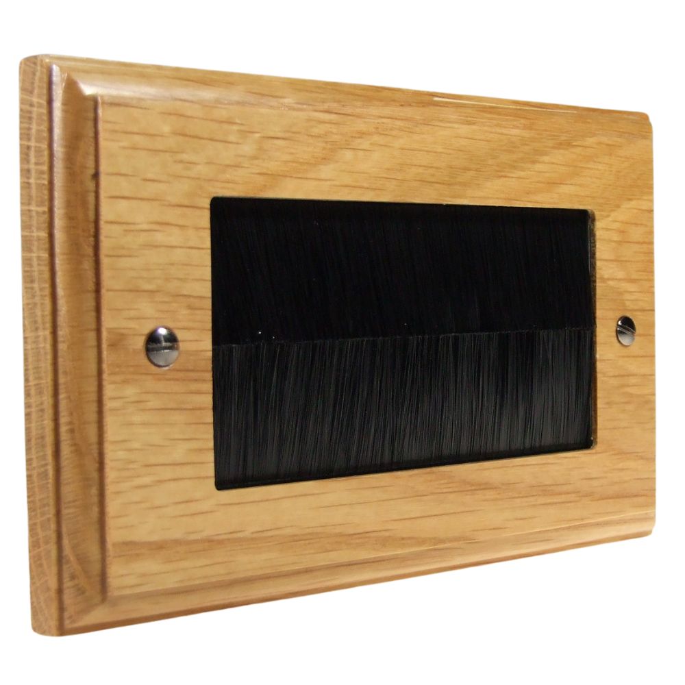 Classic Oak Twin Brush Plate Black