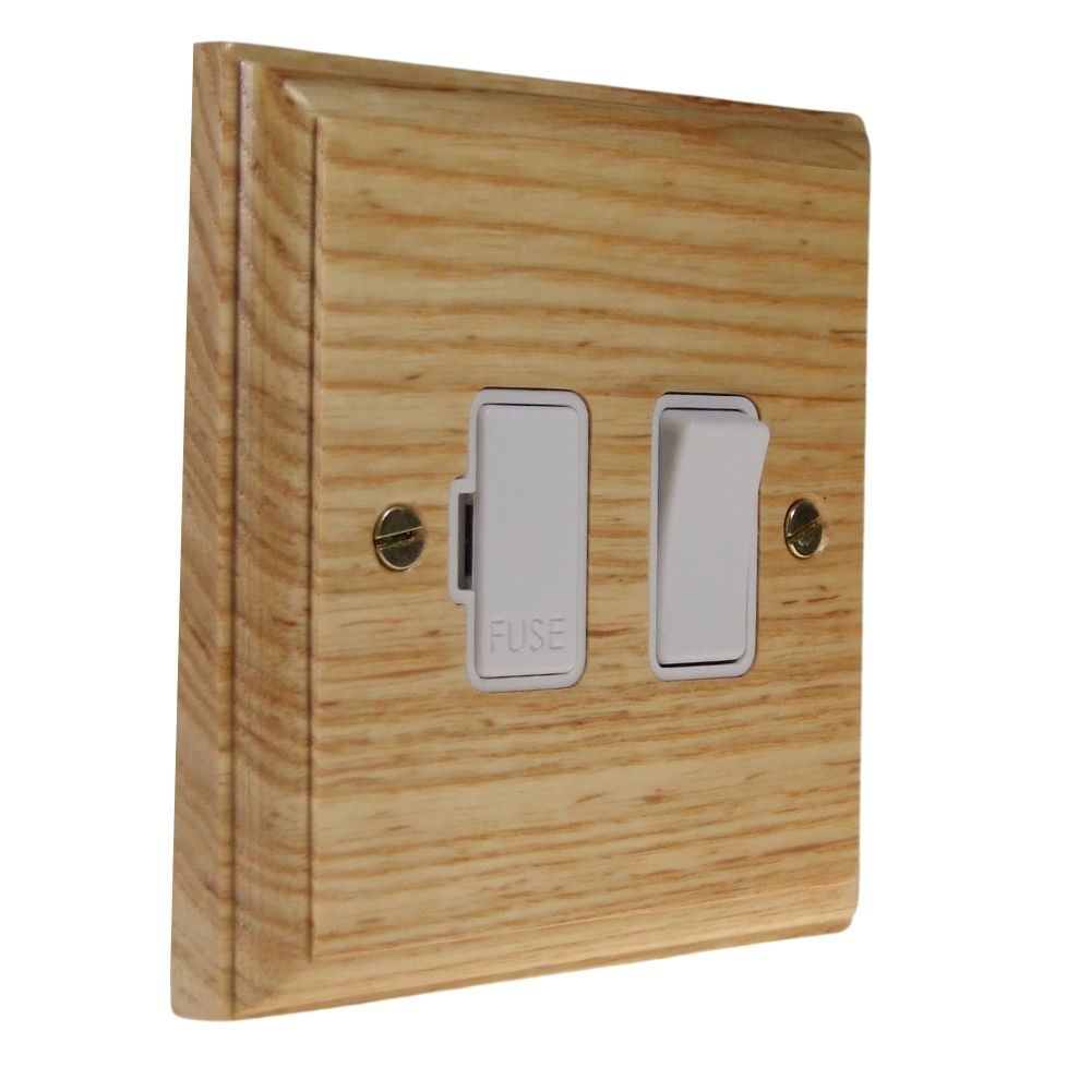 Classic Ash Switch Fuse Spur White