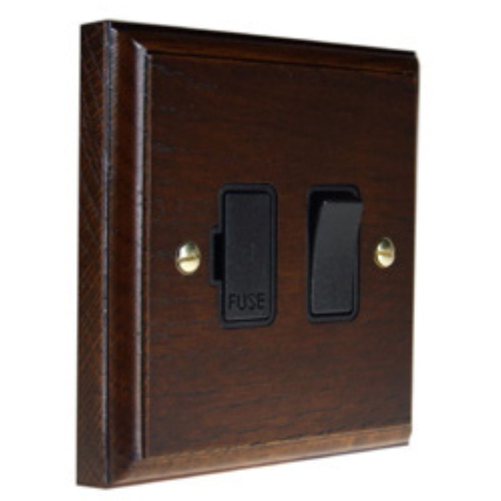 Classic Dark Oak Switch Fuse Spur Black