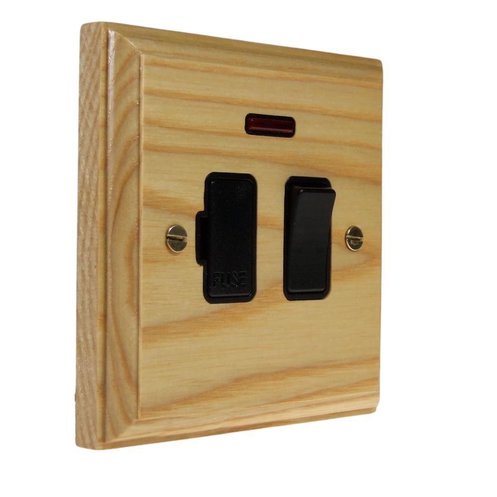 Classic Ash Switch Fuse Spur Black with Neon