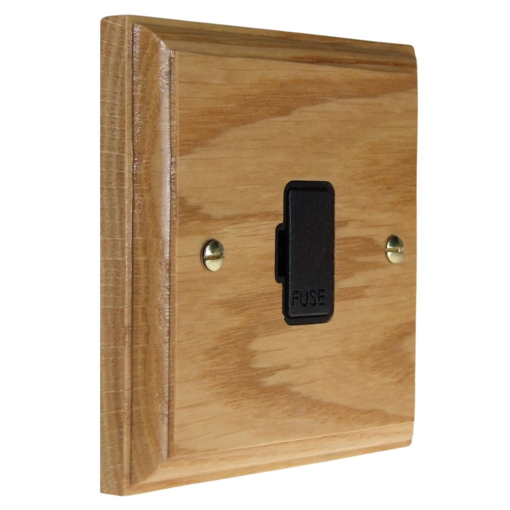 Classic Oak Unswitched Fuse Spur Black