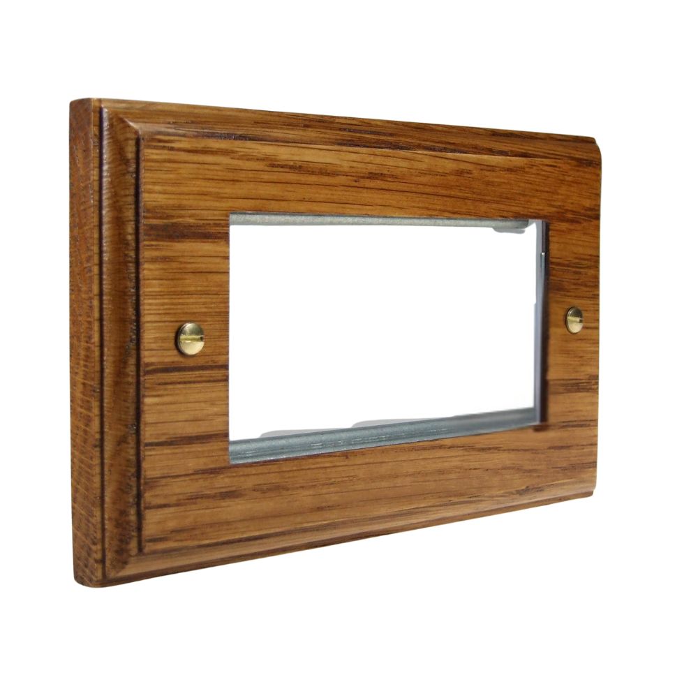 Classic Wood Medium Oak Twin Euro Plate