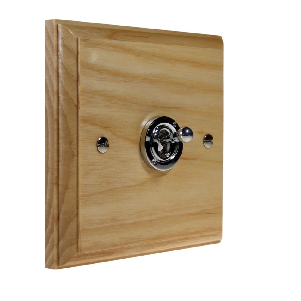 Classic Ash Single Light Switch Polished Chrome Period Toggle