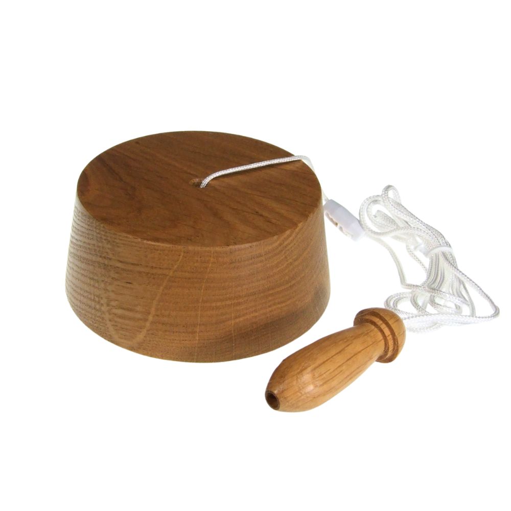 Classic Oak Hand Turned Pull Cord White