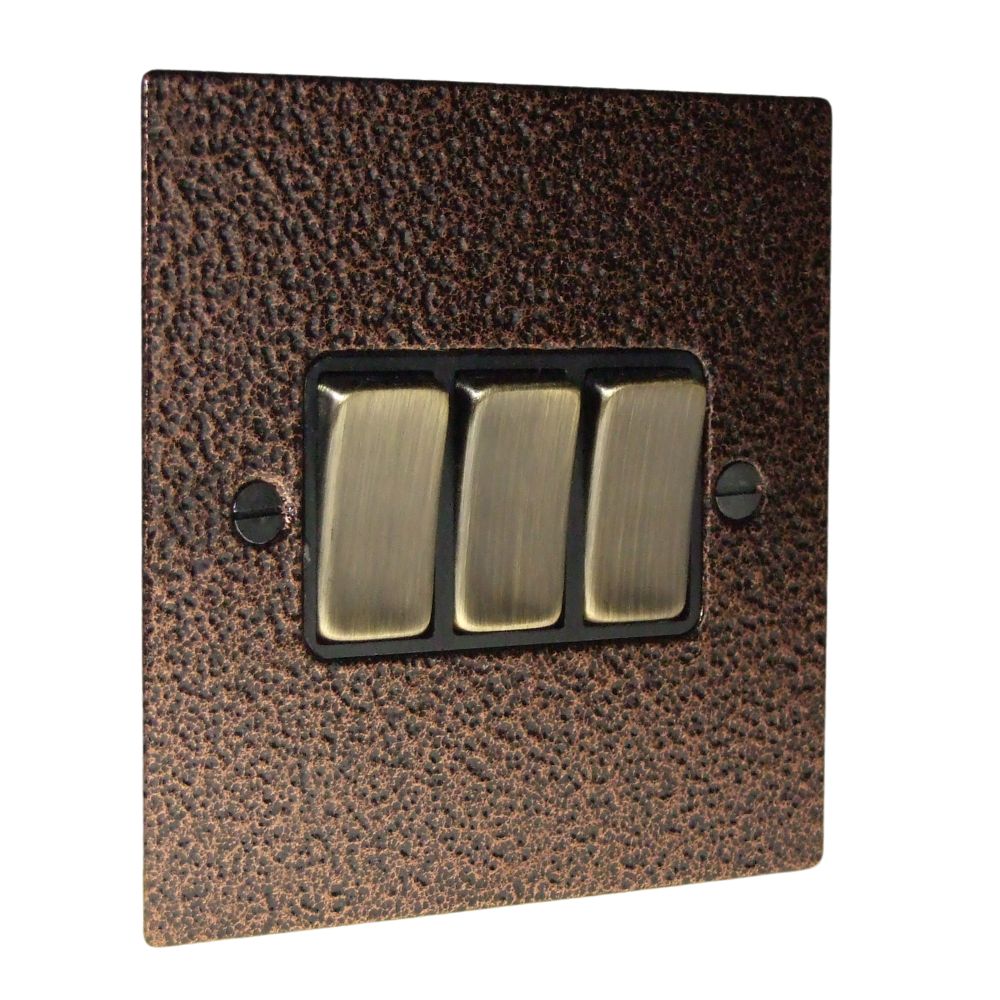 Elements 3-Gang 2-Way 10-Amp Rocker Switch in Copper Crackle Elements 3-Gang 2-Way 10-Amp Rocker Switch in Copper Crackle