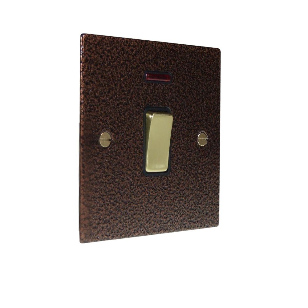 Elements 1-Gang Double Pole 20-Amp Rocker Switch Copper Crackle