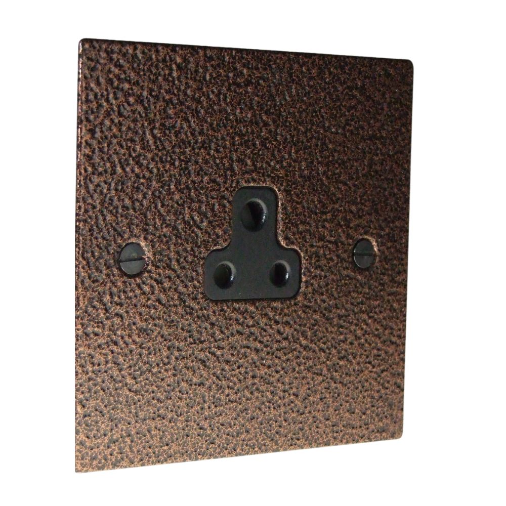 Elements 1-Gang 2-Amp UnSwitched Socket in Copper Crackle