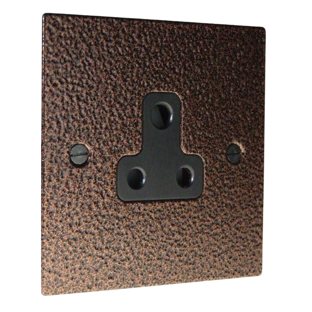 Elements 1-Gang 5-Amp UnSwitched Socket in Copper Crackle