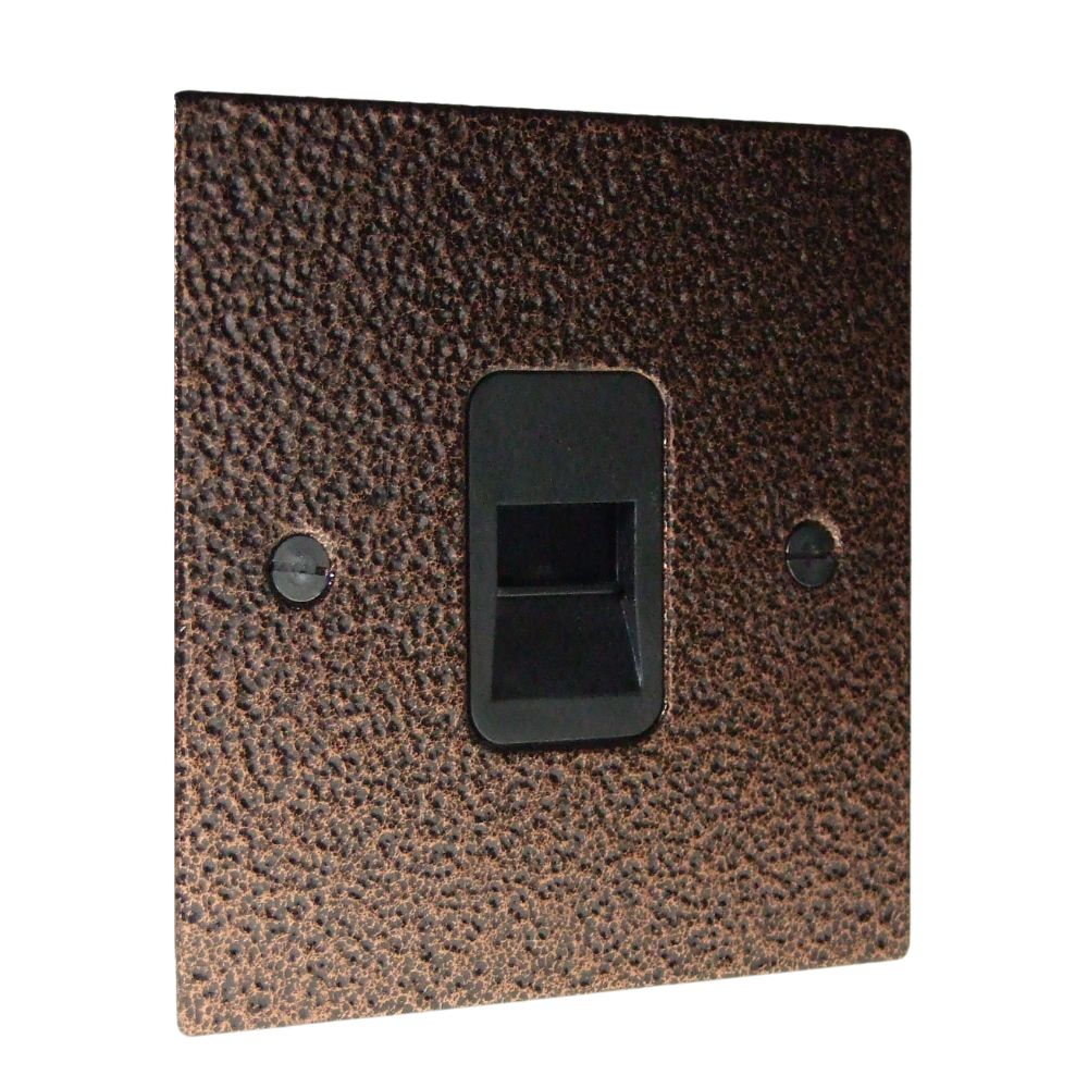 Elements 1-Gang Telephone Secondary Socket in Copper Crackle