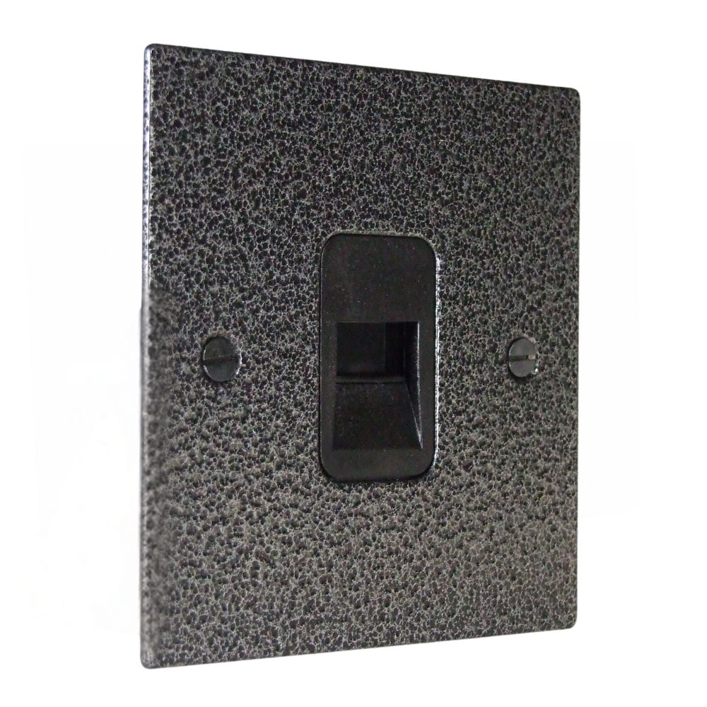 Elements 1-Gang Telephone Master Socket in Silver Crackle
