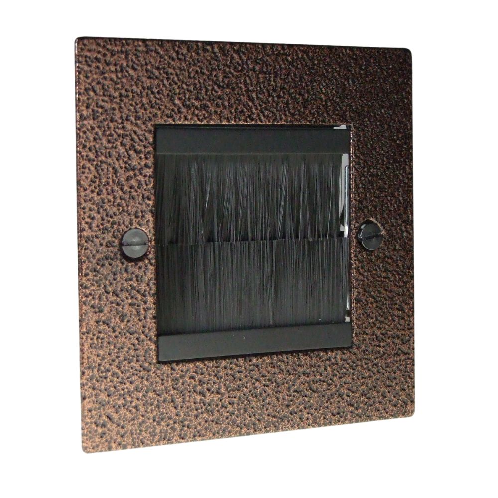 Elements Copper Crackle 2-Gang Brush Plate