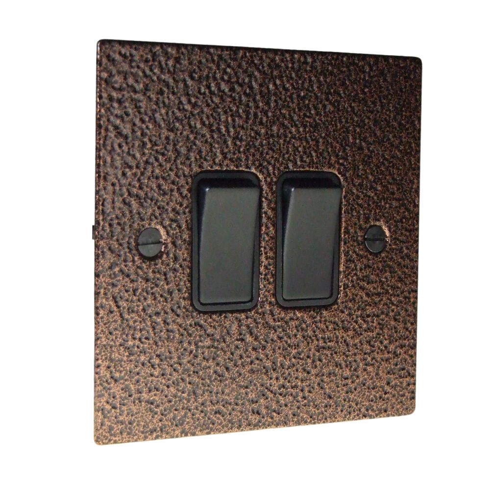 Elements 2-Gang 2-Way 10-Amp Rocker Switch in Copper Crackle Elements 2-Gang 2-Way 10-Amp Rocker Switch in Copper Crackle