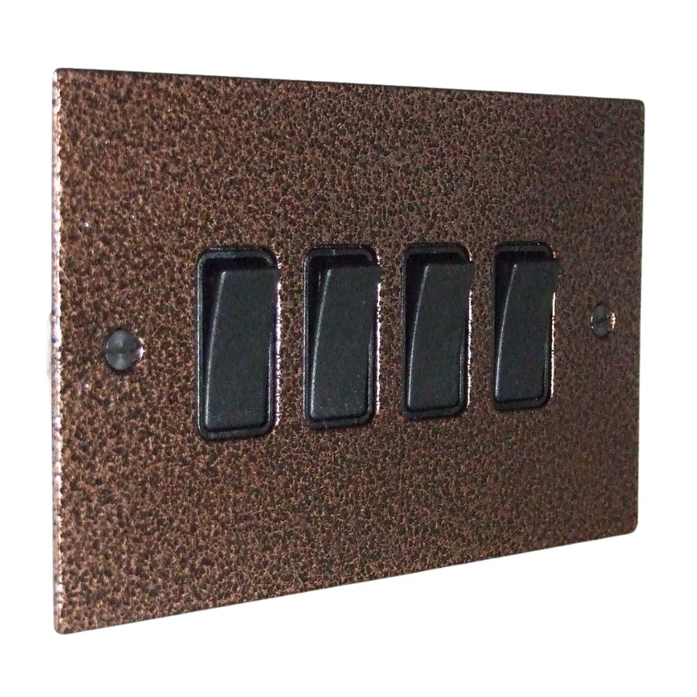 Elements 4-Gang 2-Way 10-Amp Rocker Switch in Copper Crackle Elements 4-Gang 2-Way 10-Amp Rocker Switch in Copper Crackle