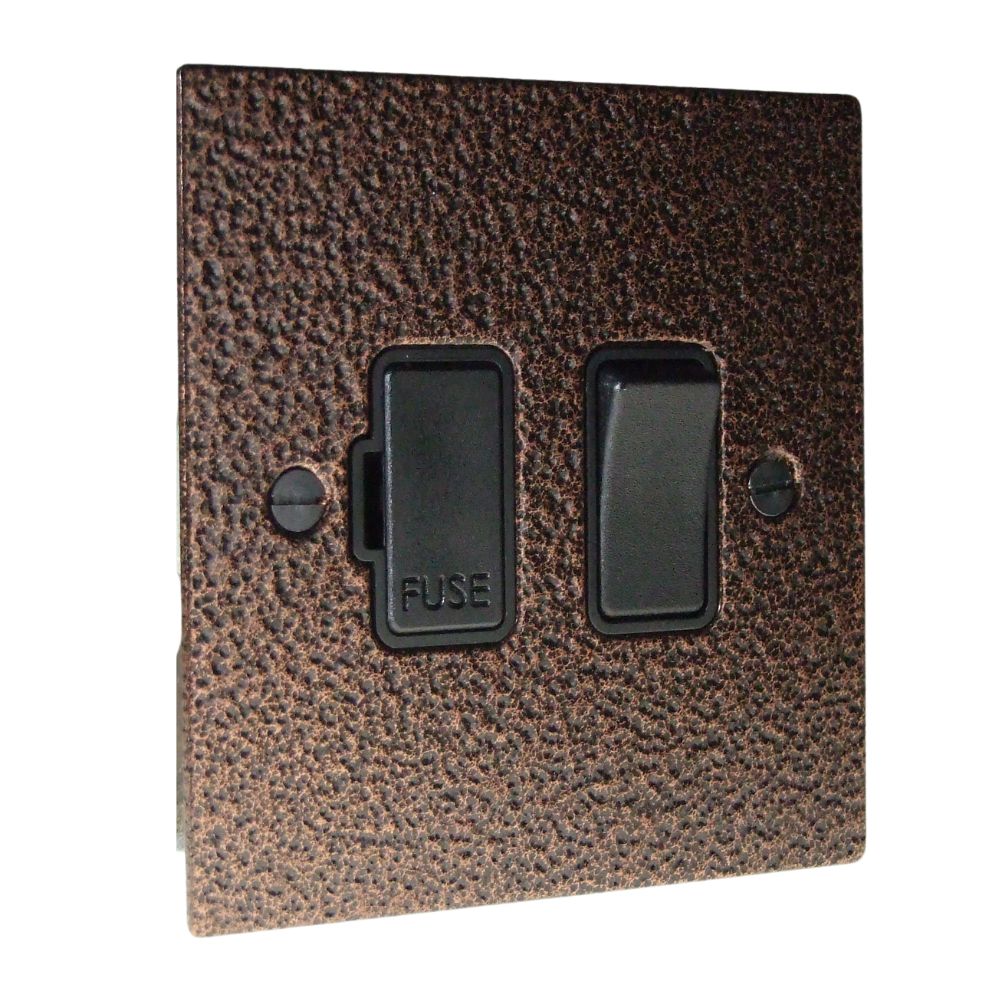 Elements 1-Gang 13-Amp Switch Fuse Spur in Copper Crackle