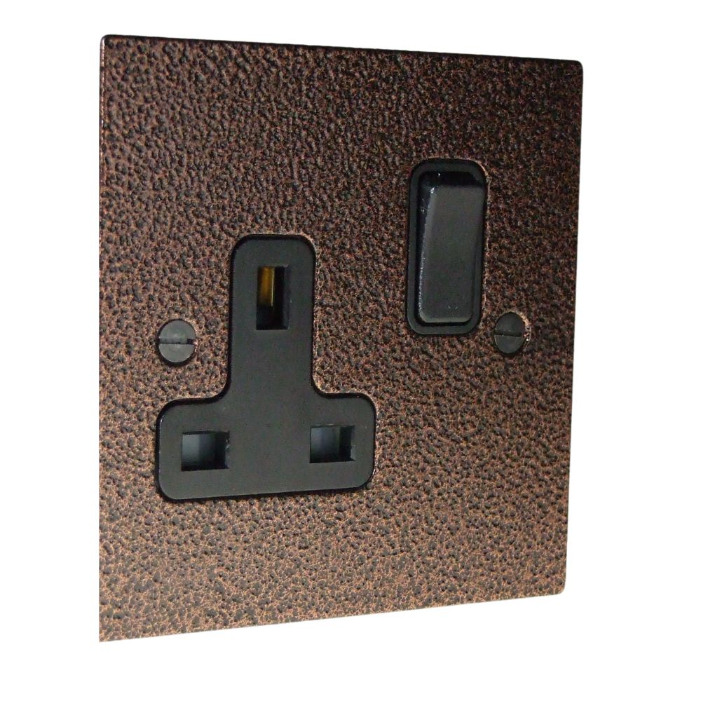 Elements 1-Gang 13-Amp Switched Socket in Copper Crackle