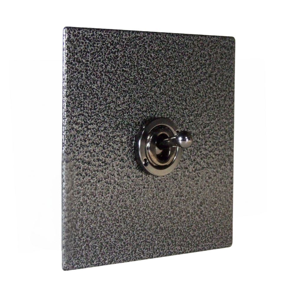 Elements 1-Gang Way 10-Amp Toggle Switch in Silver Crackle
