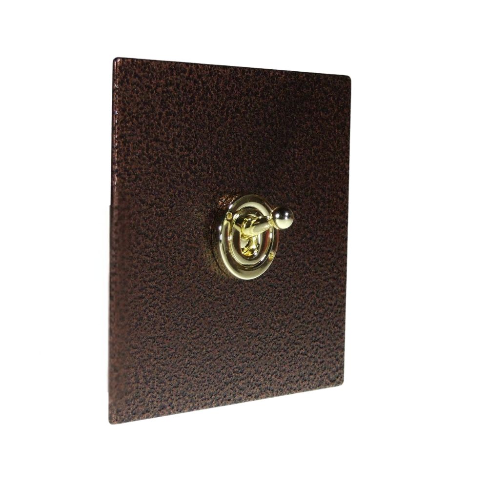 Elements 1-Gang Intermediate(3-Way switching) Toggle Switch in Copper Crackle