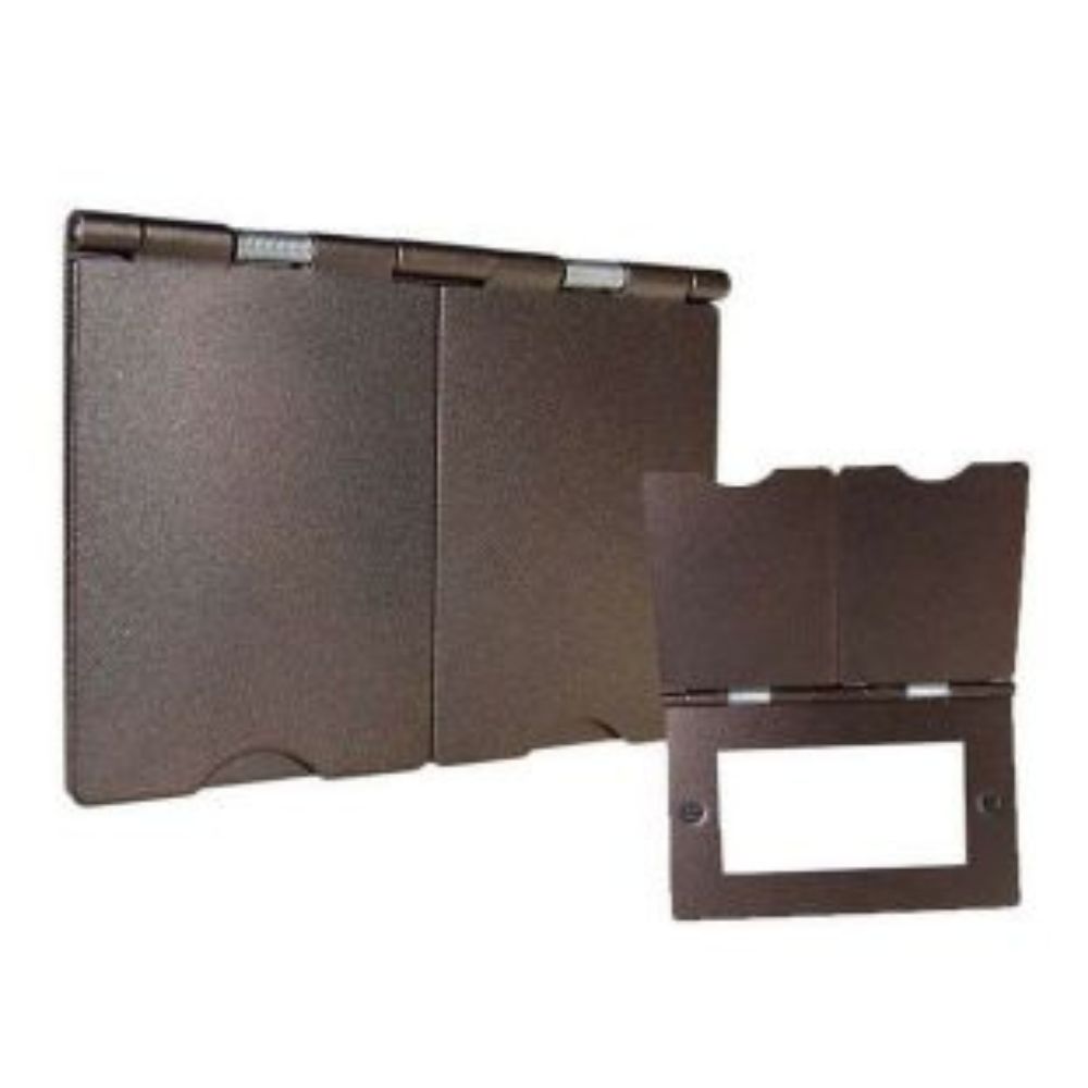 2-Gang Euro 4 Floor Socket Copper Bronze