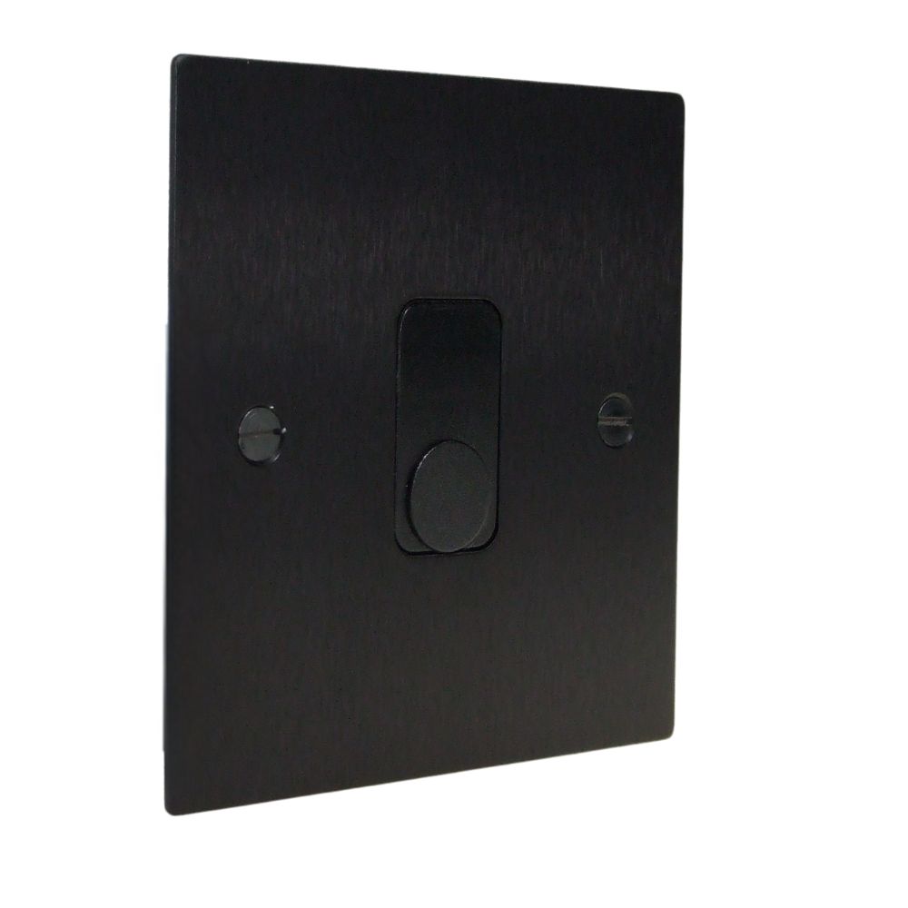 Satin Black Metal Flat Plate Flex Outlet Black