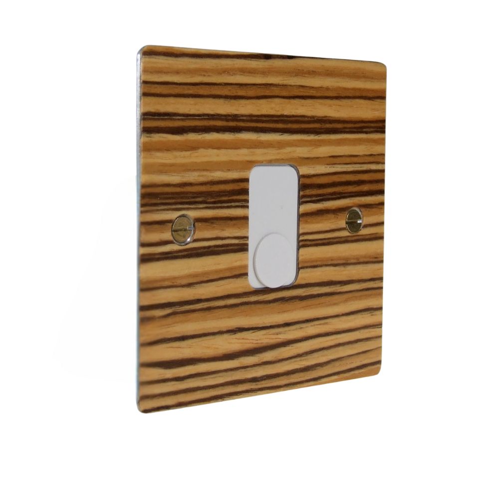 Zebranno Veneer Single Cord Outlet Switch White