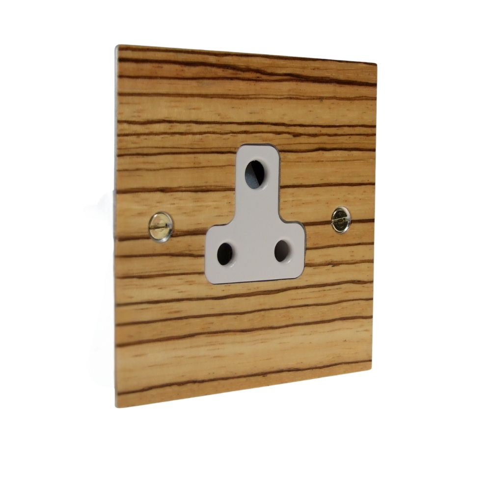 Zebranno Veneer UnSwitched 5A Socket White