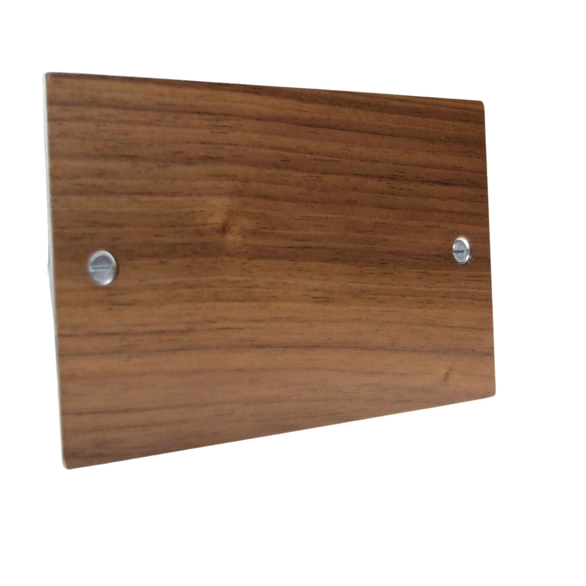 Walnut Veneer Twin Blank Plate