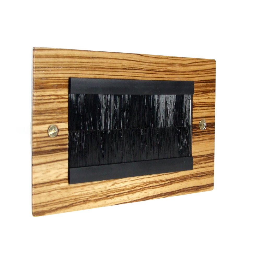 Zebranno Veneer Twin Brush Plate Black
