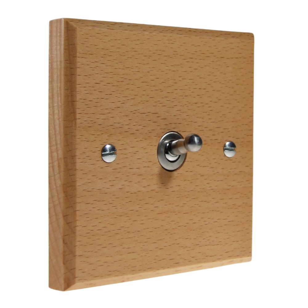 Scandic 1-Gang 2-Way 10-Amp Toggle Switch in Beech