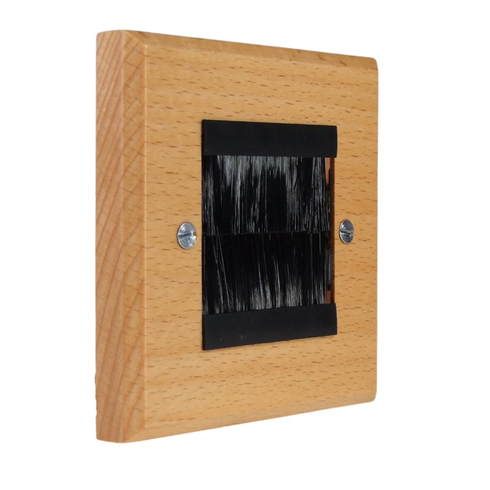 Scandic Single Brush Plate in Beech