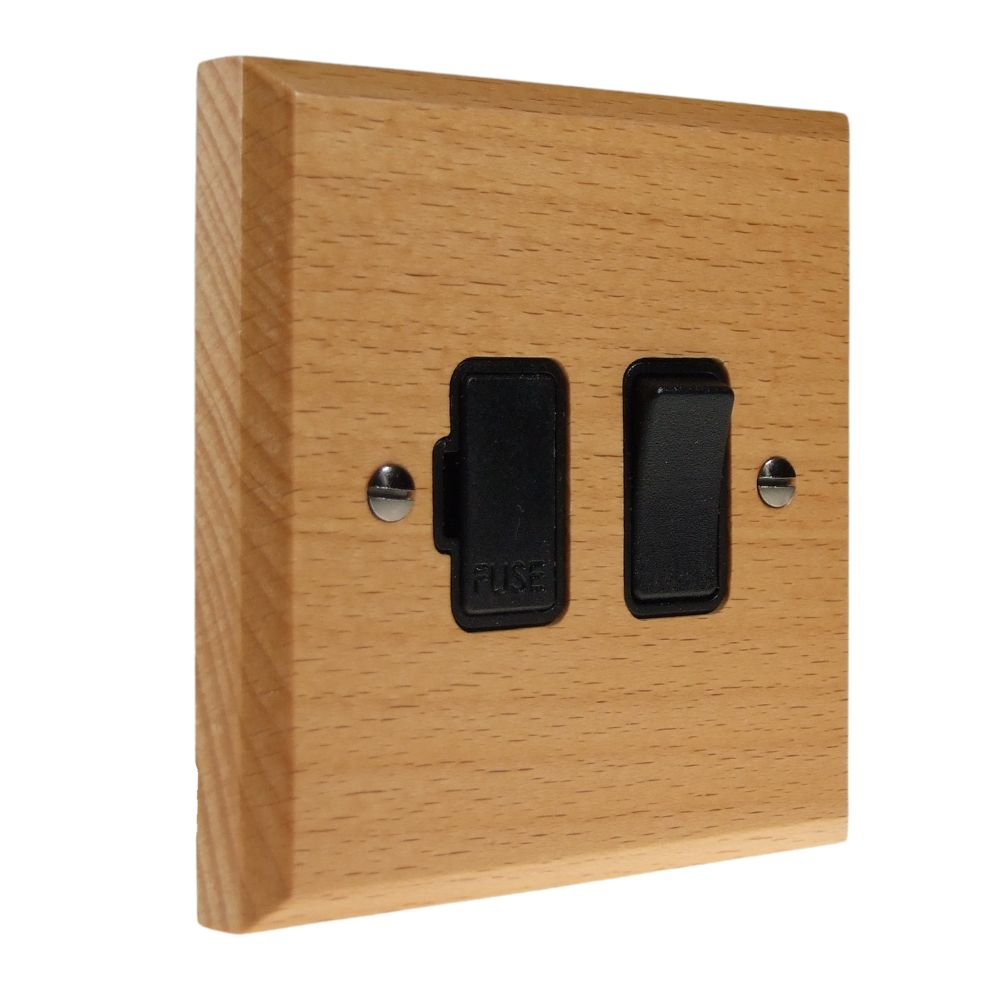 Scandic Beech 1-Gang 13-Amp USB Socket
