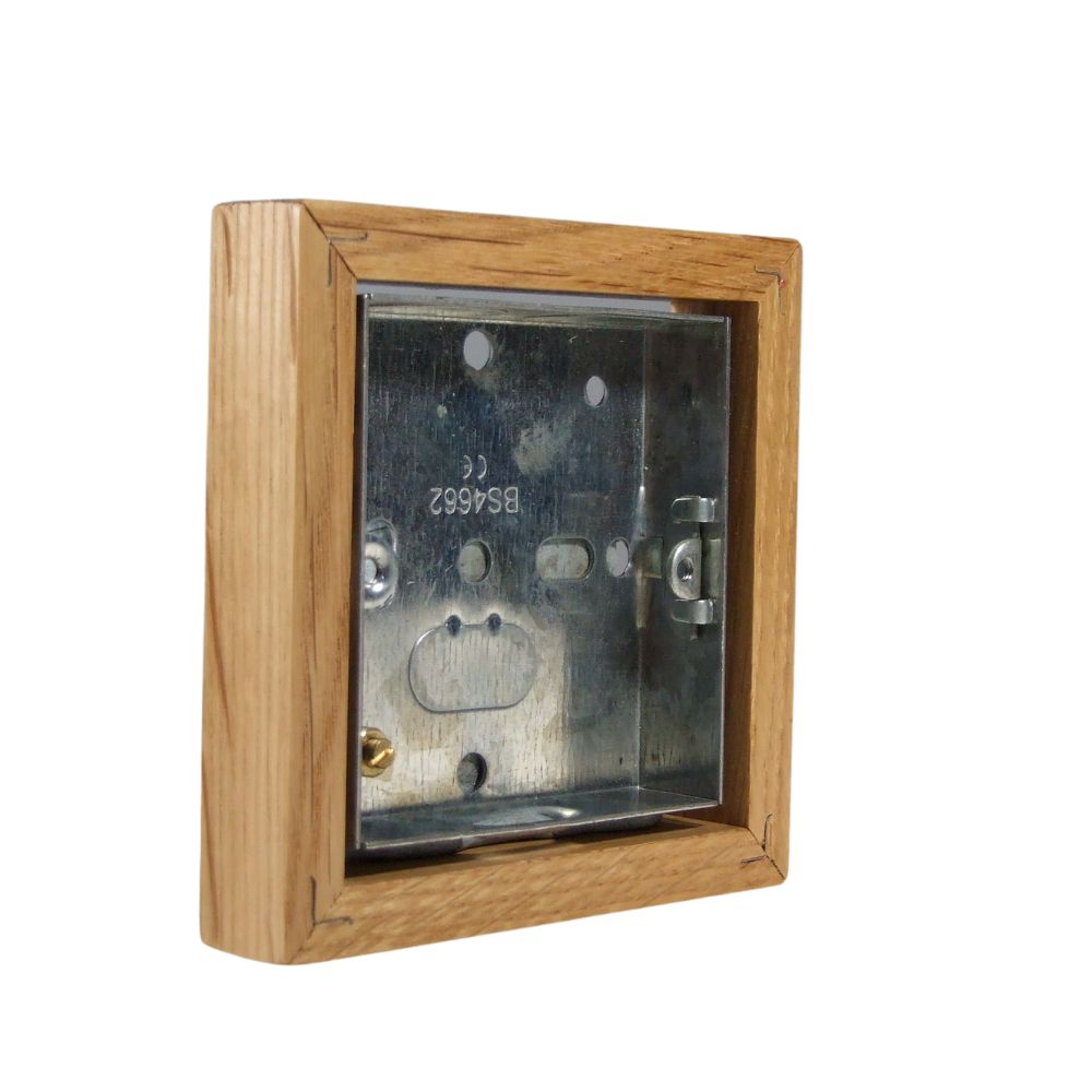 Asbury 18mm single Surface Mounting Wall Box in Dark Oak