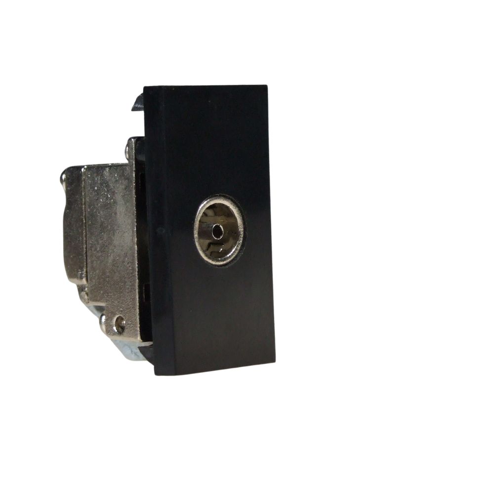 Co-Axial Socket Screened return module (female) Black