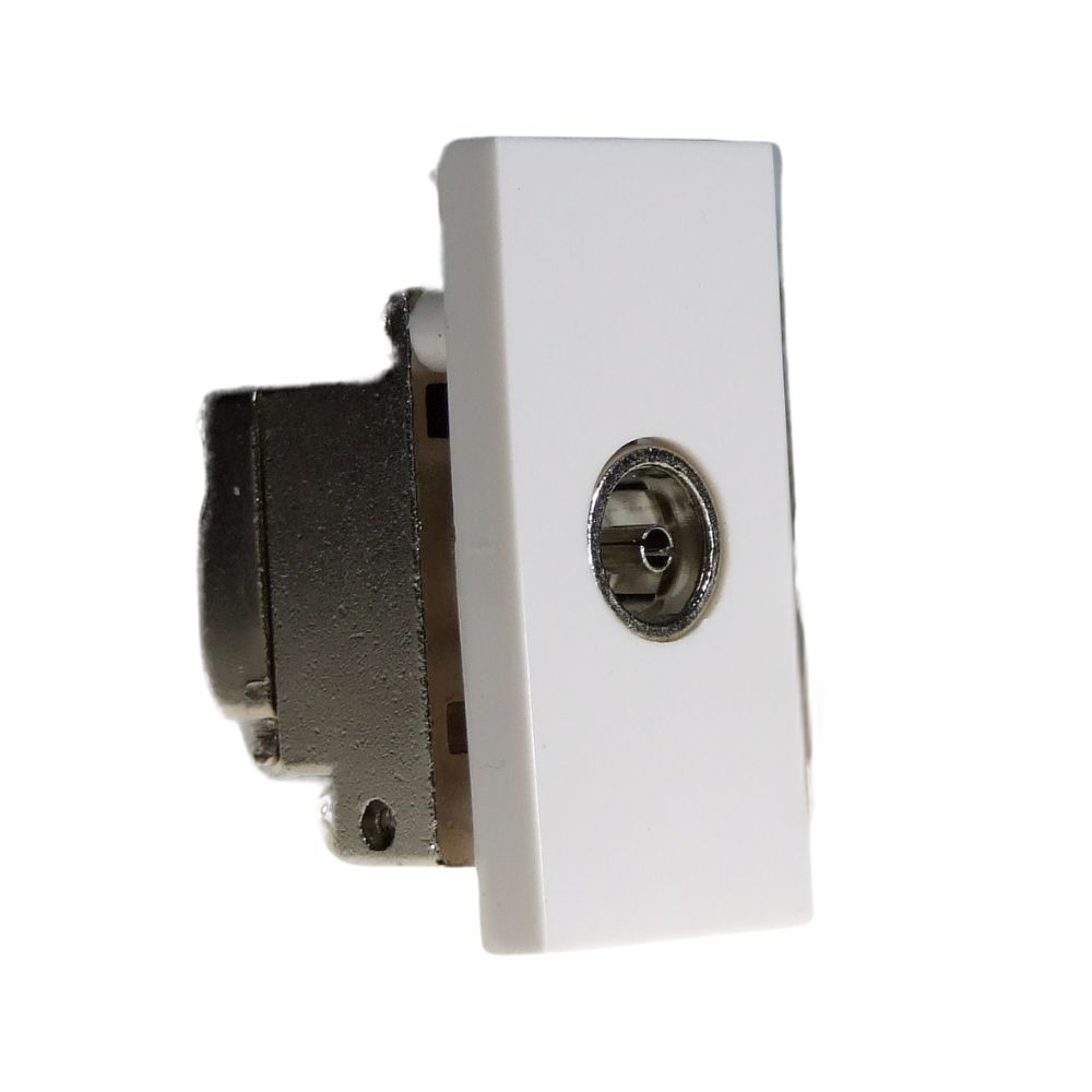 Co-Axial Socket Screened return module (female)White
