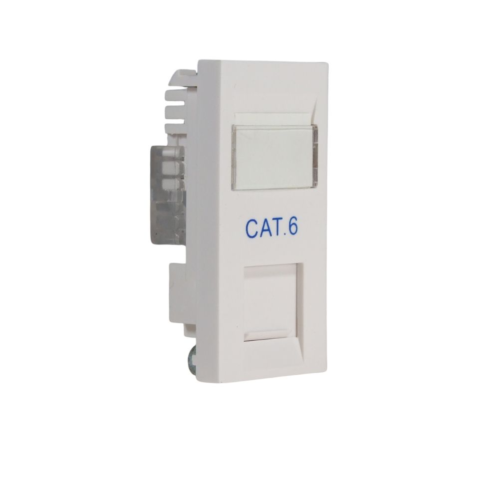 RJ45 Cat 6 Data Module White